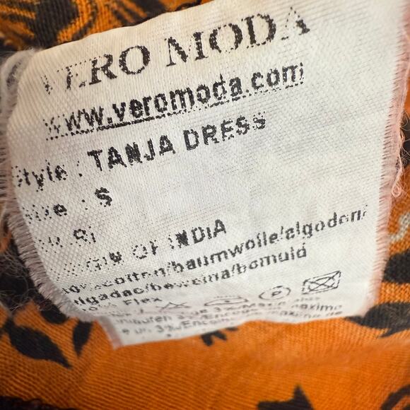 Vero Moda Womens Tanja Sleeveless V-Neck Colorblock Red/Orange Maxi Dress Small - Picture 9 of 10